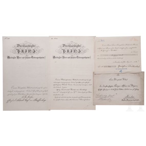 Prinz Alfons von Bayern - umfangreicher Dokumentennachlass zum Hausritterorden vom Heiligen Georg