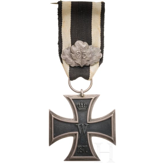 Eisernes Kreuz 2. Klasse 1870 mit Jubil&auml;ums-Eichenlaub "25"