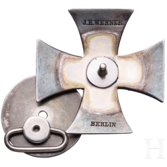 Eisernes Kreuz 1914 1. Klasse von J. H. Werner Berlin an Schraubscheibe