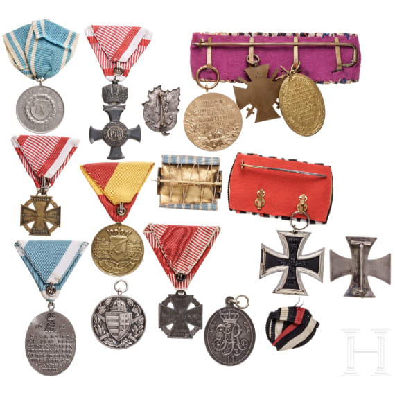 Ordenssammlung mit Eisernem Kreuz 1. Klasse 1914, deutsch/&Ouml;sterreich
