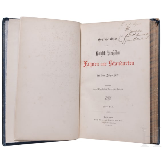 "Geschichte der k&ouml;niglich preu&szlig;ischen Fahnen und Standarten seit dem Jahre 1807", Band I und II