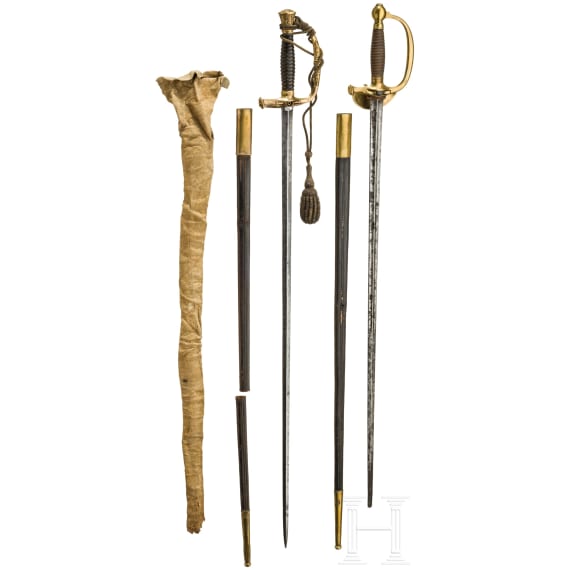 Zwei Degen f&uuml;r Offiziere der Armee unter Louis-Philippe I. (1830 - 1848)