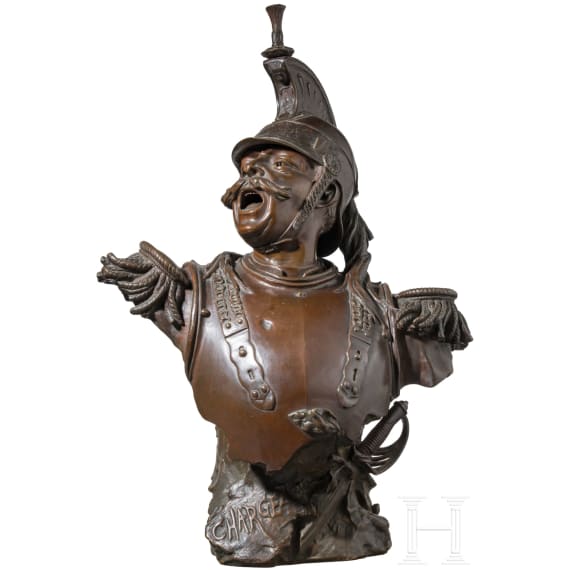 Adolphe Maubach - Bronzeskulptur "Chargez", um 1872