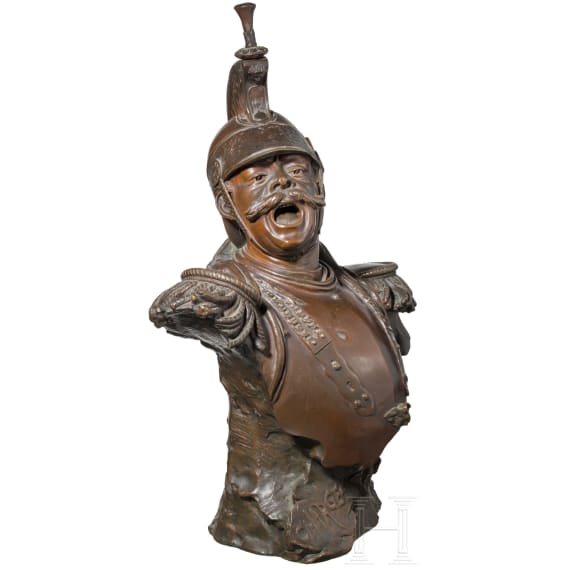 Adolphe Maubach - Bronzeskulptur "Chargez", um 1872