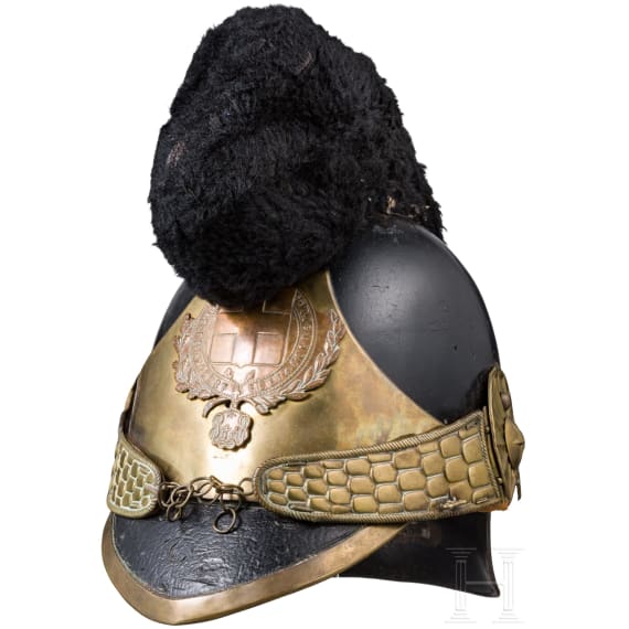 Herzogtum Savoyen - Raupenhelm f&uuml;r Angeh&ouml;rige der Feuerwehr, 19. Jhdt.