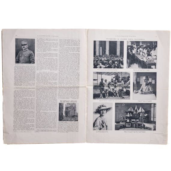 Neun Luftfahrtmagazine, einige mit Caproni-Artikeln, Italien, 1917 - 1919