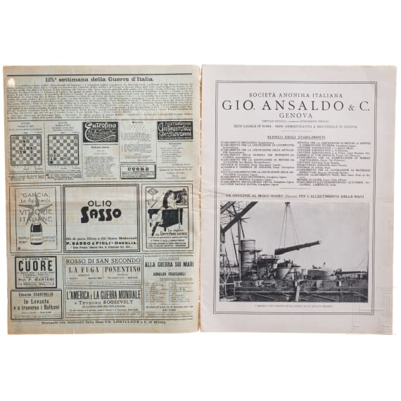 Neun Luftfahrtmagazine, einige mit Caproni-Artikeln, Italien, 1917 - 1919