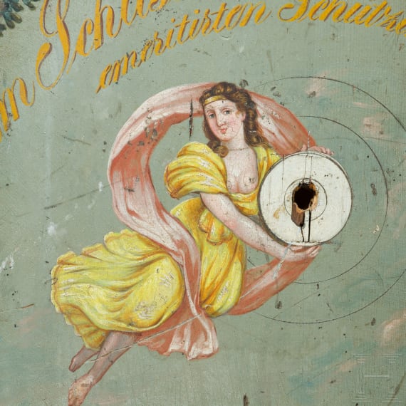 Sch&uuml;tzenscheibe anl&auml;sslich der Kr&ouml;nungsfeier der Kaiserin Carolina Augusta, &Ouml;sterreich, datiert 1825