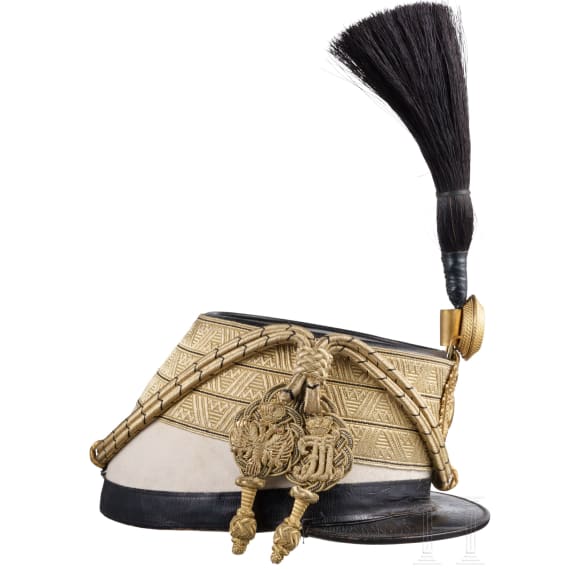 A shako for staff officers in the k.u.k. Hussar Regiment "Friedrich Leopold of Prussia" No. 2