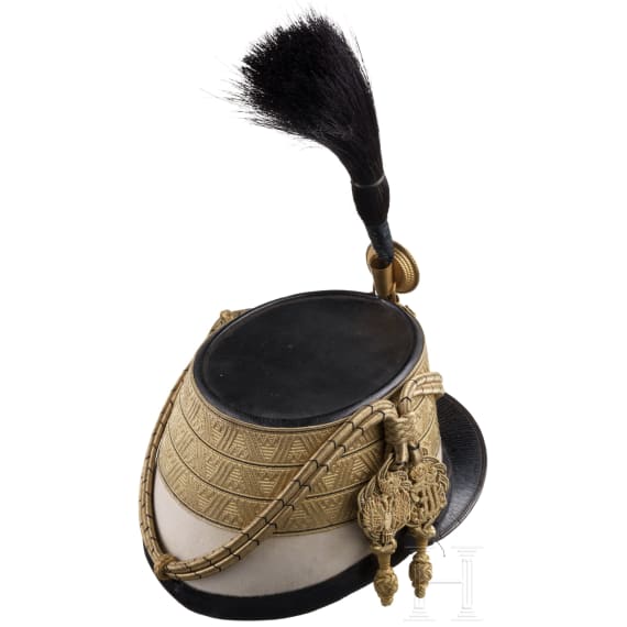 A shako for staff officers in the k.u.k. Hussar Regiment "Friedrich Leopold of Prussia" No. 2