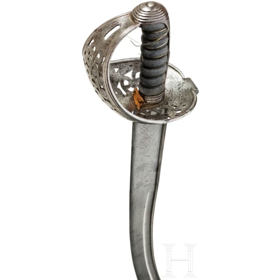 S&auml;bel M 1845 f&uuml;r Offiziere der Kavallerie mit Damastklinge im osmanischen Stil