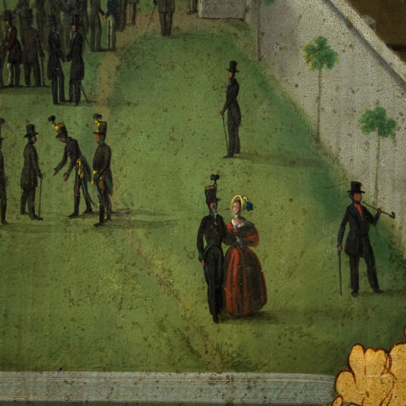Sch&uuml;tzenscheibe vom Pr&auml;mienschie&szlig;en der L. Sch&uuml;tzendivision, &Ouml;sterreich, datiert 1842/43