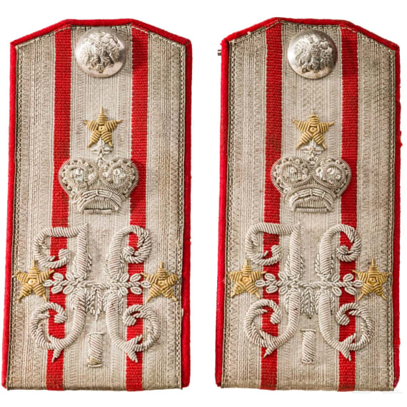 Zwei Paar Schulterst&uuml;cke f&uuml;r einen Oberstleutnant, Russland, um 1910/15