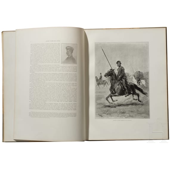 32 gro&szlig;formatige Tafeln mit russischen Uniformen und Waffen, haupts&auml;chlich f&uuml;r Offiziere der kaiserlichen russischen Marine, Russland, St. Petersburg, datiert 1899