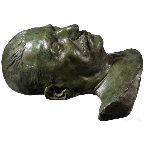 Josef Stalin (1878 - 1953) - bedeutende Totenmaske und zwei Handabdr&uuml;cke des Diktators, Sowjetunion, datiert 1953
