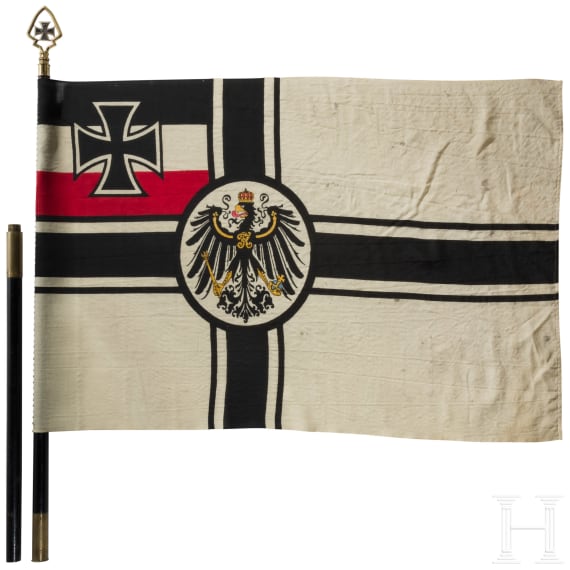 Reichskriegsflagge mit Fahnenstange