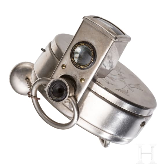 Spionagekamera "Ticka" (Taschenuhrkamera), um 1910