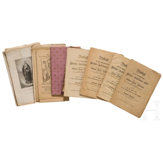 K&ouml;nig Maximilian II. - zwei Briefe an den Straubinger Pr&auml;ses und Prediger Johann Baptist Reisinger sowie weitere Dokumente, 2. H&auml;lfte 19. Jhdt.