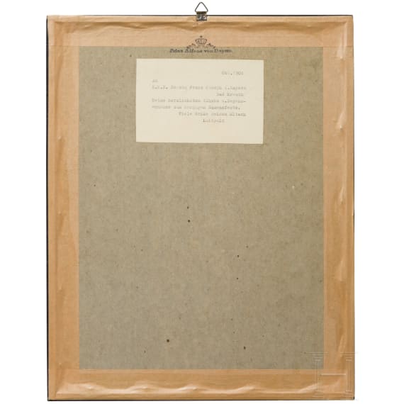 Prinzregent Luitpold (1821 - 1912) - eigenh&auml;ndig verfasstes und signiertes Telegramm an Prinz Franz Joseph in Bayern vom 3. Oktober 1904