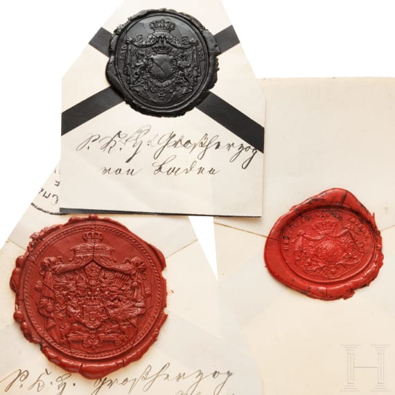 Gro&szlig;e Sammlung Siegel und Briefumschl&auml;ge des deutschen und europ&auml;ischen Adels an das bayerische K&ouml;nigshaus
