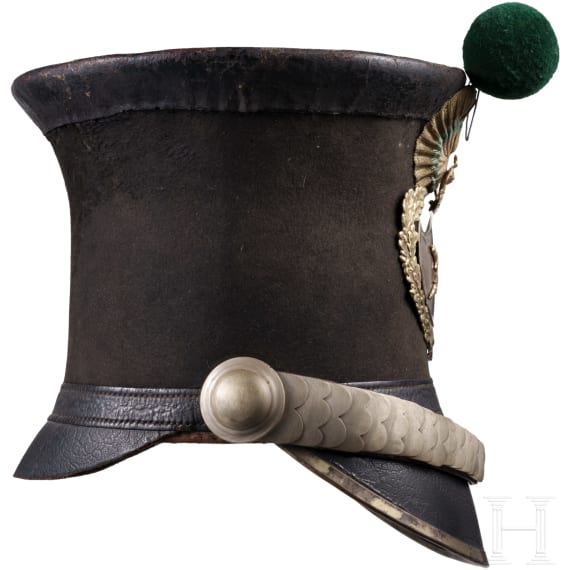 Tschako f&uuml;r Angeh&ouml;rige der Infanterie des bayerischen B&uuml;rgermilit&auml;rs, um 1830