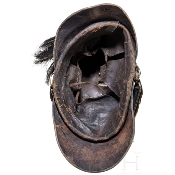 Zwei Helme M 1848 der Landwehrinfanterie