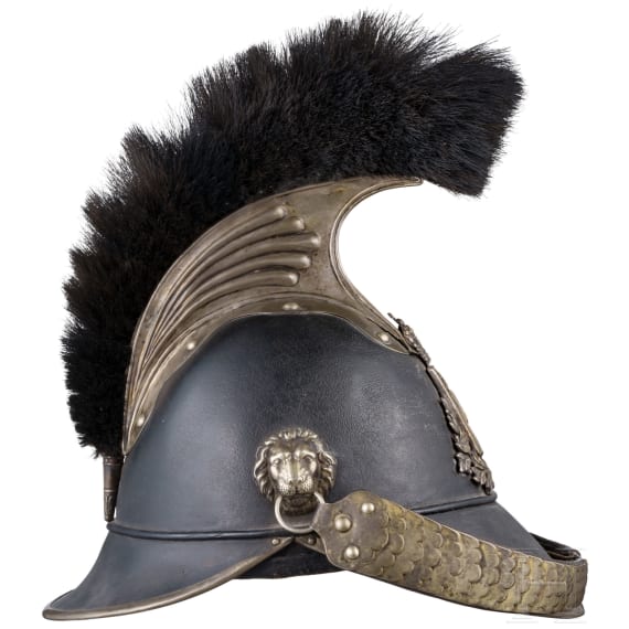 Helm f&uuml;r Wachtmeister der B&uuml;rgerwehr-Kavallerie, um 1850