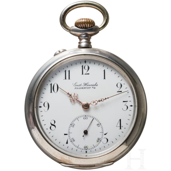 Kaiser Wilhelm II. - silberne Pr&auml;senttaschenuhr "F&uuml;r 25j&auml;hrige treue Dienste - Kgl. Feuerw. Laborat Spandau 1911"