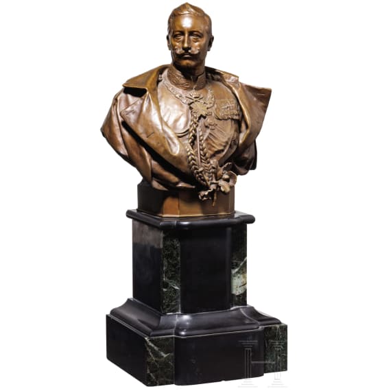 Kaiser Wilhelm II. - Bronzeb&uuml;ste in Uniform