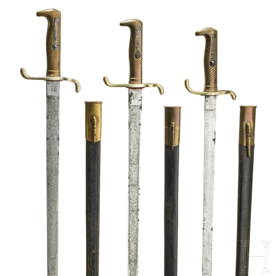 Drei Ausgehseitengewehre M 1871