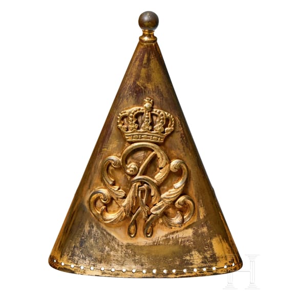 An Imperial German Prussian M 1871 Standarte pole top, streamer and oil cloth cover
