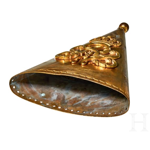 An Imperial German Prussian M 1871 Standarte pole top, streamer and oil cloth cover