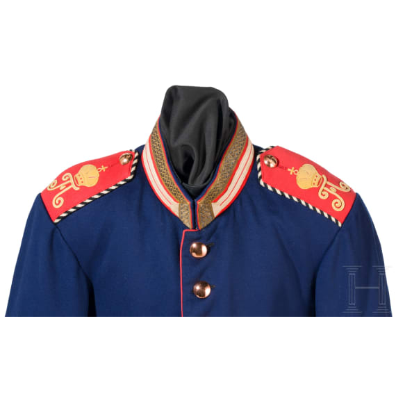 Waffenrock f&uuml;r einen einj&auml;hrig-freiwilligen Unteroffizier im Kaiser Franz Garde-Grenadier-Regiment Nr. 2, um 1910