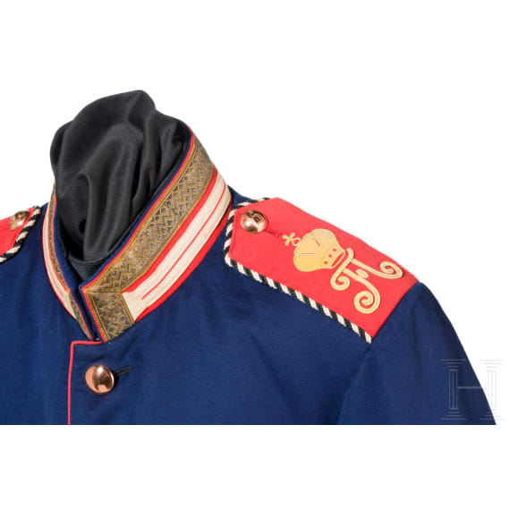 Waffenrock f&uuml;r einen einj&auml;hrig-freiwilligen Unteroffizier im Kaiser Franz Garde-Grenadier-Regiment Nr. 2, um 1910