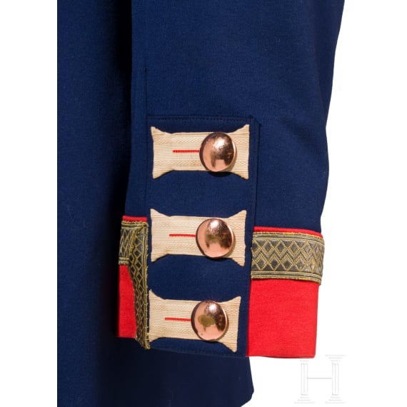 Waffenrock f&uuml;r einen einj&auml;hrig-freiwilligen Unteroffizier im Kaiser Franz Garde-Grenadier-Regiment Nr. 2, um 1910