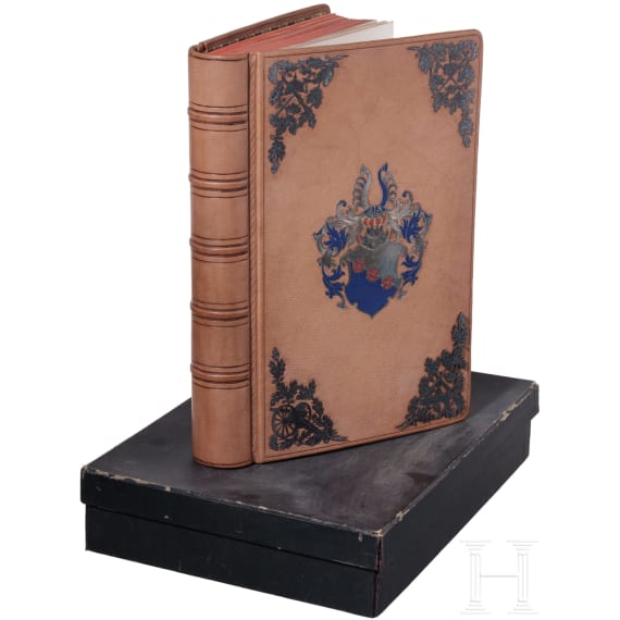General der Infanterie August von Bomsdorff (1842 - 1912) - prunkvolles Abschiedsgeschenk des V. Armeekorps zum 4. April 1899