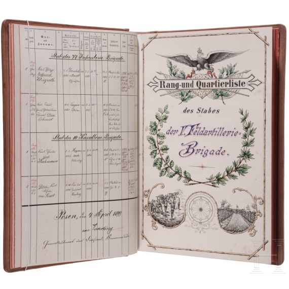 General der Infanterie August von Bomsdorff (1842 - 1912) - prunkvolles Abschiedsgeschenk des V. Armeekorps zum 4. April 1899