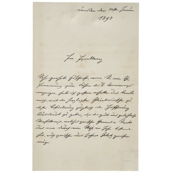 General der Infanterie August von Bomsdorff (1842 - 1912) - prunkvolles Abschiedsgeschenk des V. Armeekorps zum 4. April 1899