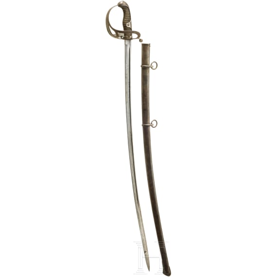 Korbs&auml;bel M 52 der Kavallerie mit Gravur, datiert 1860