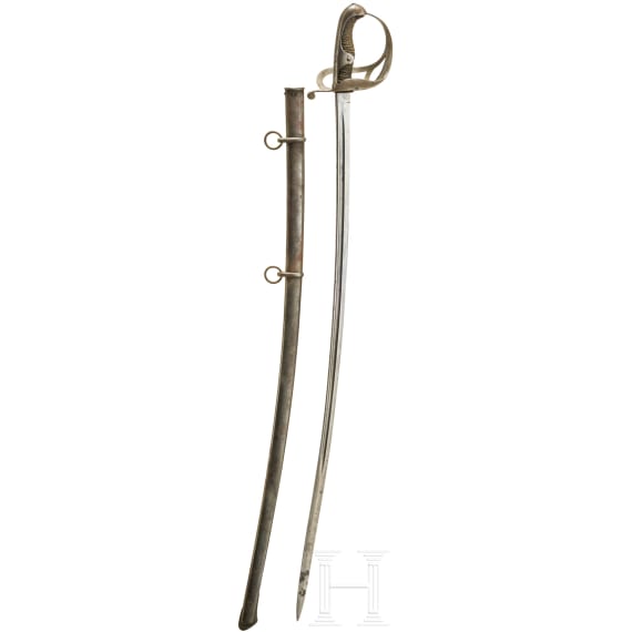 Korbs&auml;bel M 52 der Kavallerie mit Gravur, datiert 1860