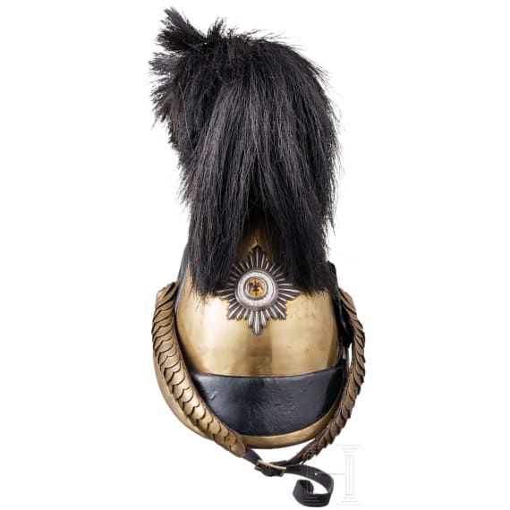 Helm M 1809 f&uuml;r Offiziere des Regiments Garde du Corps oder der Gardek&uuml;rassiere, Trageweise um 1830