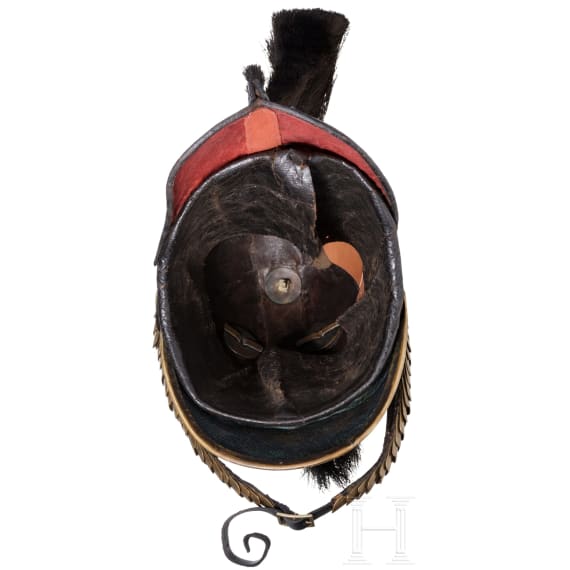 Helm M 1809 f&uuml;r Offiziere des Regiments Garde du Corps oder der Gardek&uuml;rassiere, Trageweise um 1830