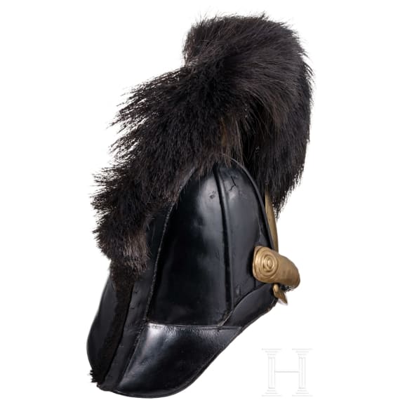 Helm M 1809 f&uuml;r Offiziere des Regiments Garde du Corps oder der Gardek&uuml;rassiere, Trageweise um 1830