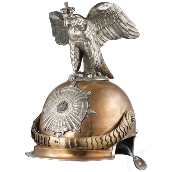 Helm M 1867 f&uuml;r Mannschaften des Regiments Garde du Corps oder der Gardek&uuml;rassiere