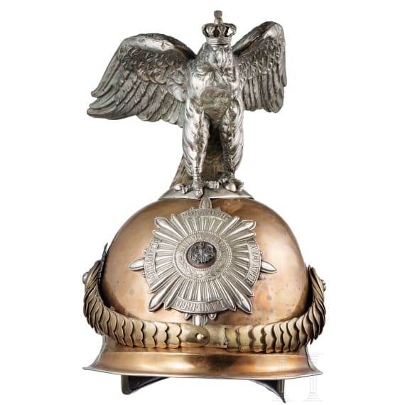 Helm M 1867 f&uuml;r Mannschaften des Regiments Garde du Corps oder der Gardek&uuml;rassiere