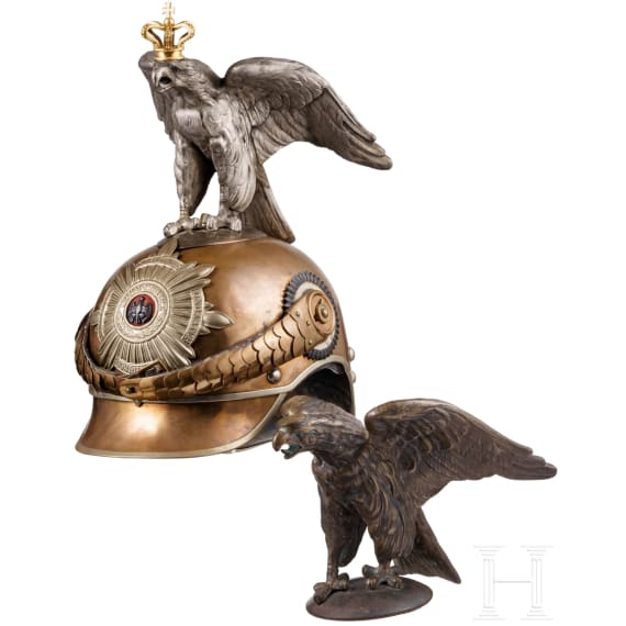 Helm M 1889 f&uuml;r Mannschaften der Regimenter Garde du Corps und Gardek&uuml;rassiere