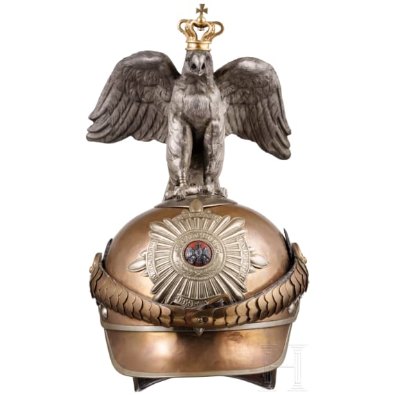 Helm M 1889 f&uuml;r Mannschaften der Regimenter Garde du Corps und Gardek&uuml;rassiere