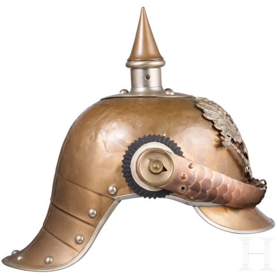 Helm M 1889 f&uuml;r Mannschaften im K&uuml;rassier-Regiment "Kaiser Nikolaus I. von Russland" (Brandenburgisches) Nr. 6