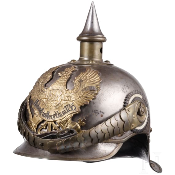 Helm M 1889 f&uuml;r Mannschaften im K&uuml;rassier-Regiment "K&ouml;nigin" (Pommersches) Nr. 2, um 1900