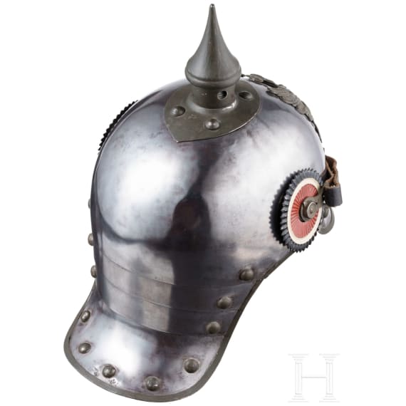 Helm M 1889 f&uuml;r Mannschaften der K&uuml;rassiere in Kriegsausf&uuml;hrung, um 1915